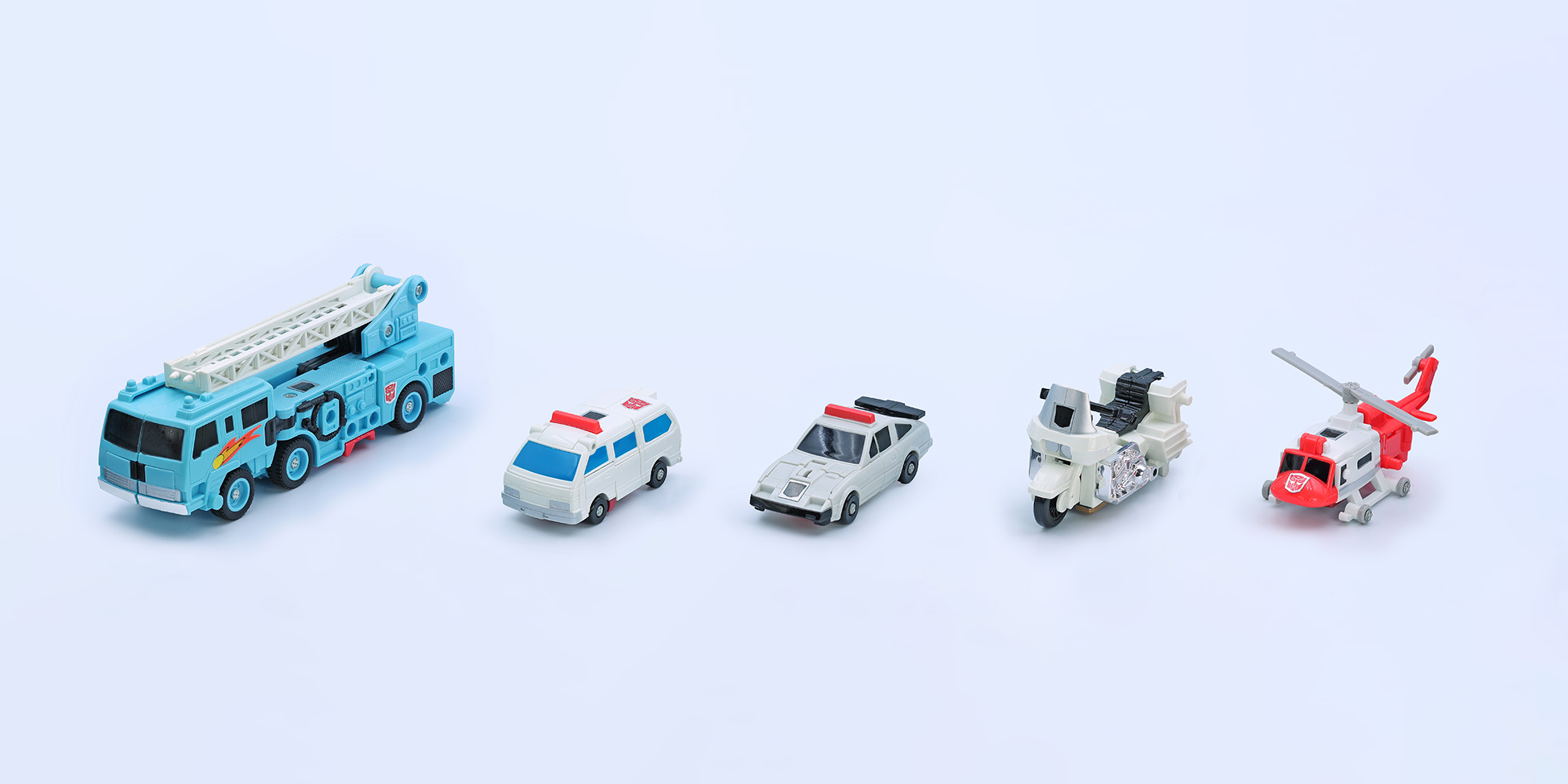 Five Transformers G1 Protectobots Vehicle Modes